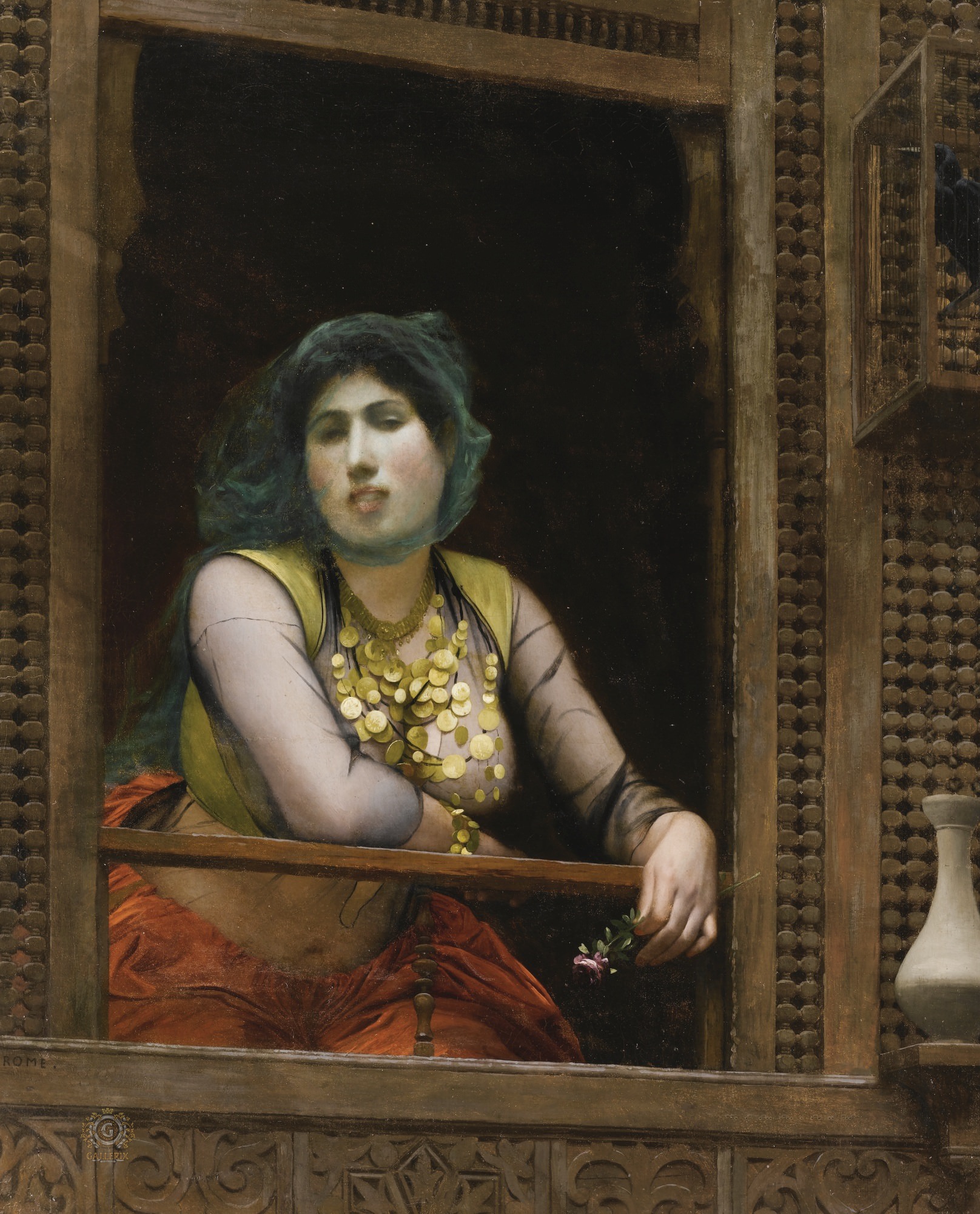 Жан-Леон Жером. "Женщина на балконе". Около 1888. Частная коллекция.