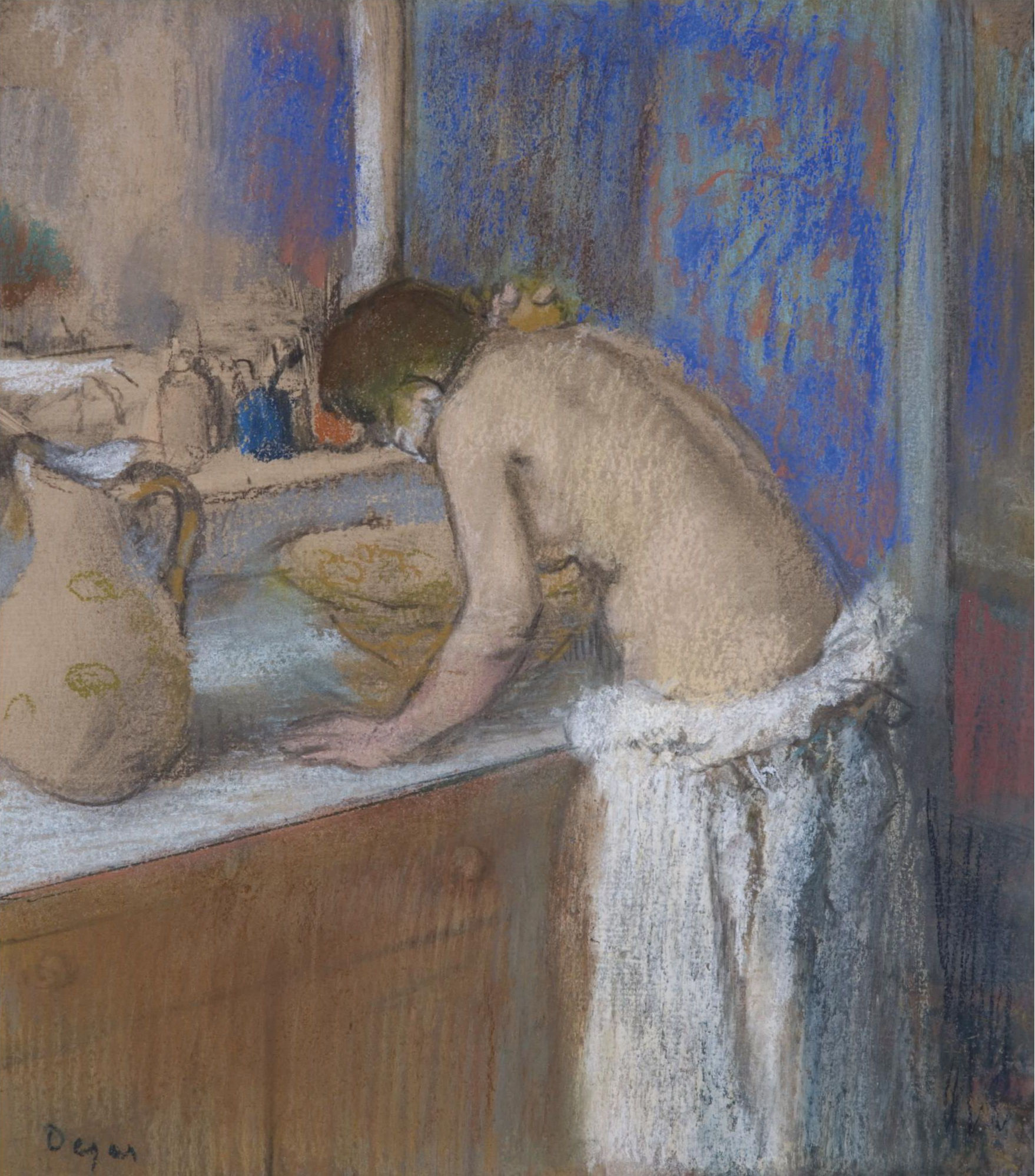 Эдгар Дега. "Женщина за туалетом". 1895.