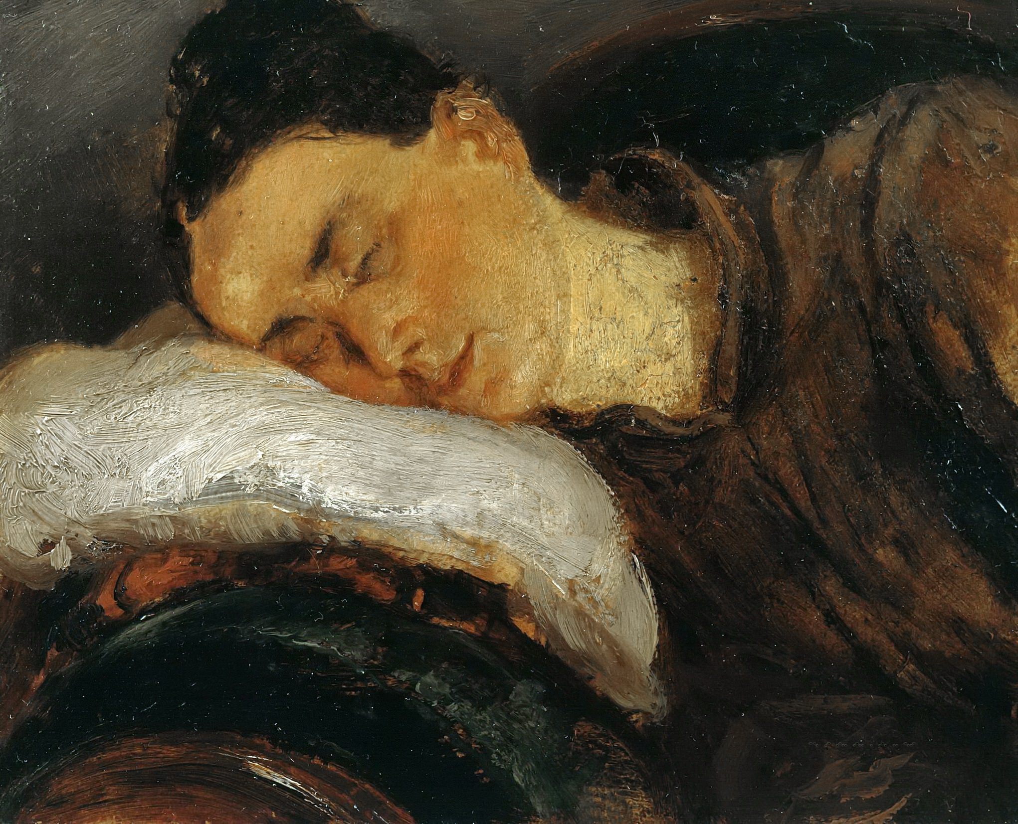 Адольф Менцель. "Спящая женщина". 1840-1850. Музей Берггрюна, Берлин.