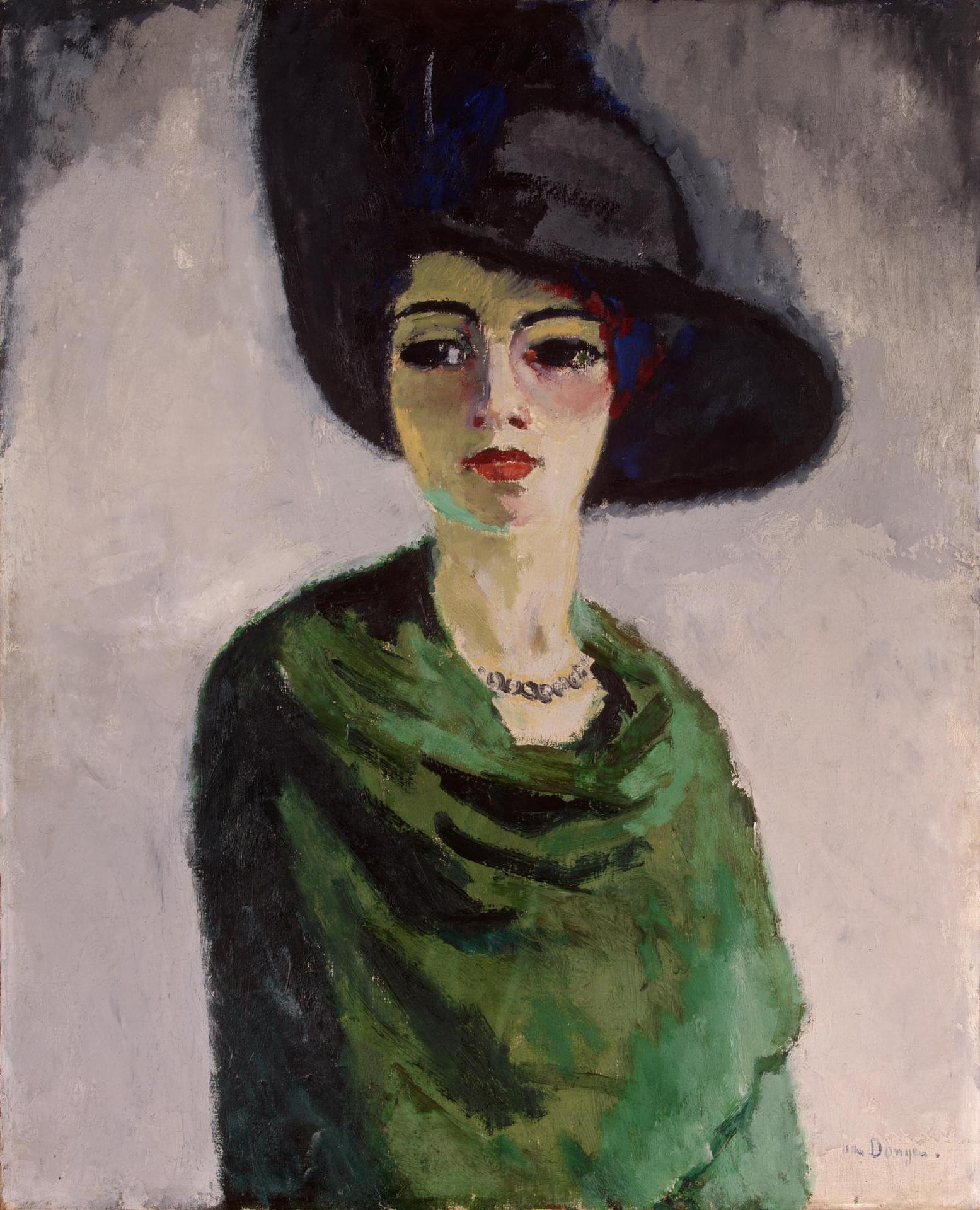 Кес Ван Донген. "Женщина в чёрной шляпе". 1908. Эрмитаж, Санкт-Петербург.