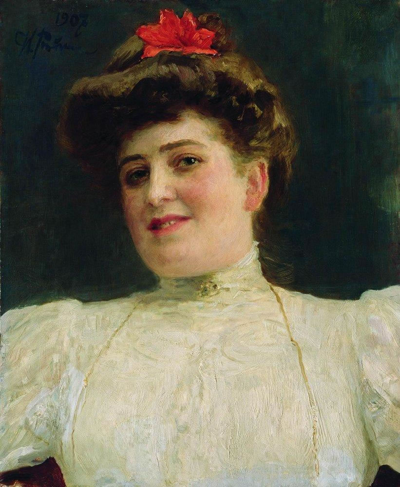 Илья Репин. Женский портрет (Ольга Шоофс). 1907.