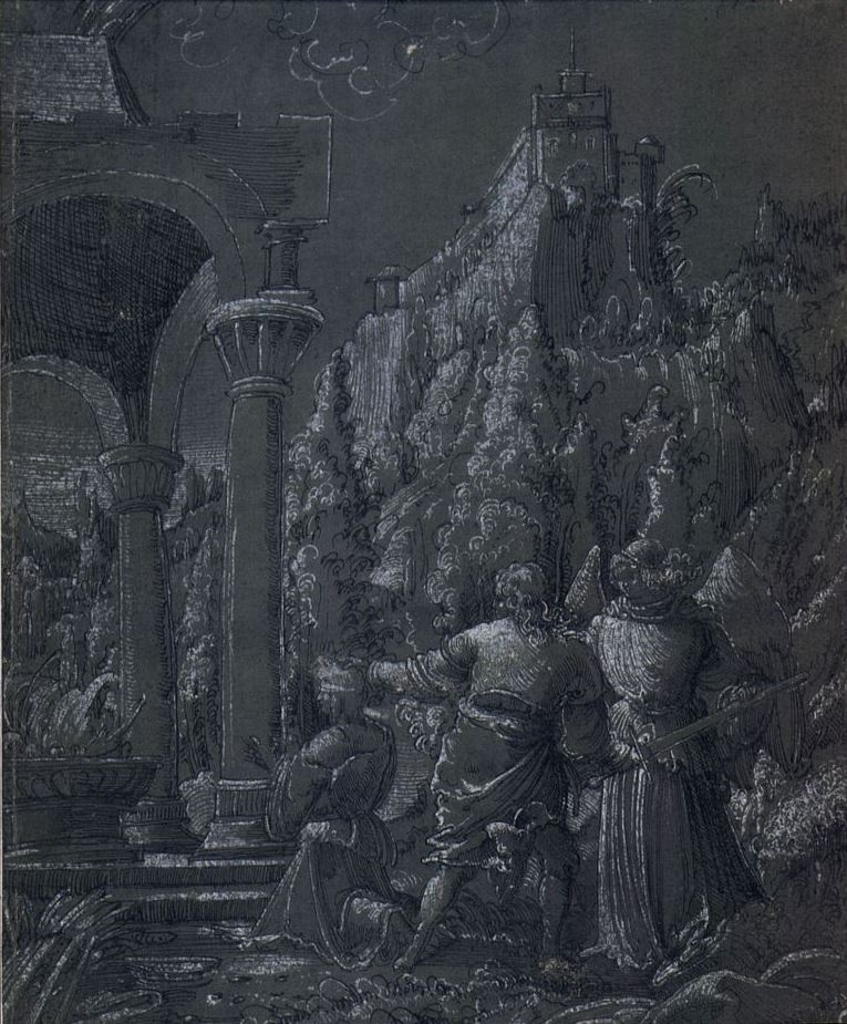 Альбрехт Альтдорфер. "Жертвоприношение Авраама". 1510. Галерея Альбертина, Вена.