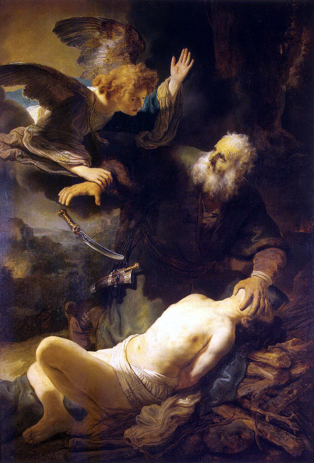Рембрандт Харменс ван Рейн. "Жертвоприношение Авраама". 1635.